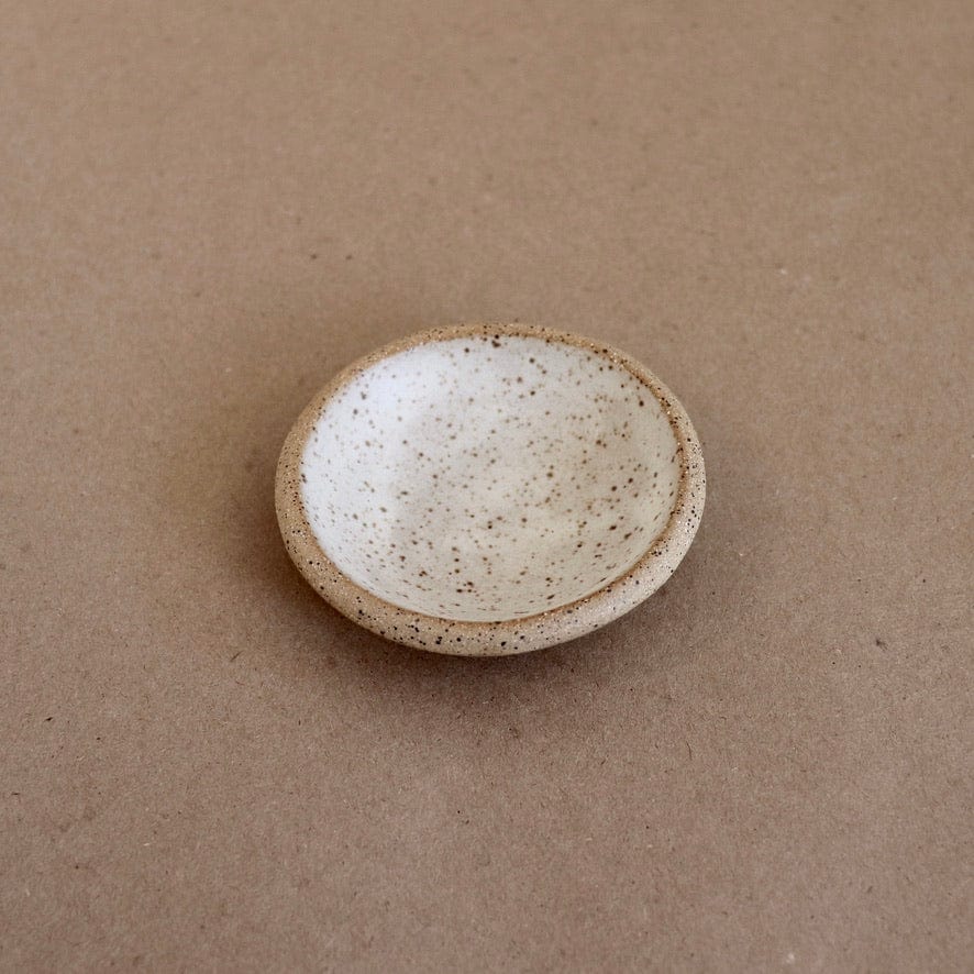 Korai Goods Apothecary, Kitchen Matte White Mini Stoneware Dish - Matte Speckled White
