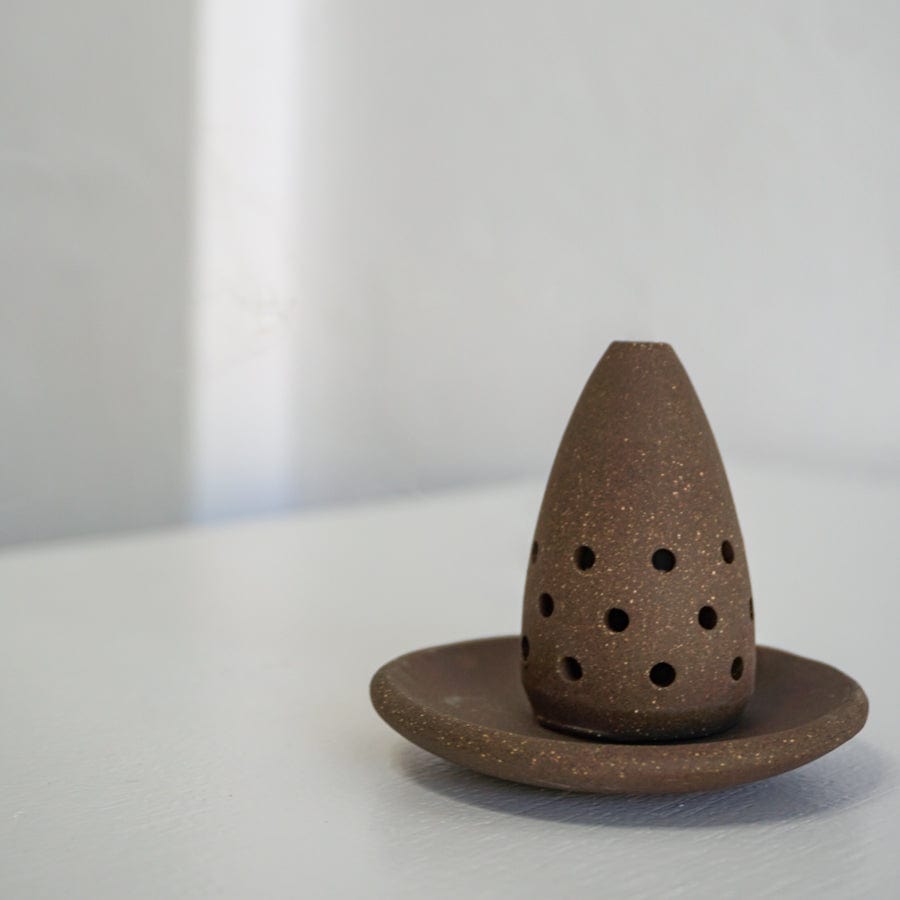 Korai Goods Apothecary Mud Porcelain Cone Incense Burner