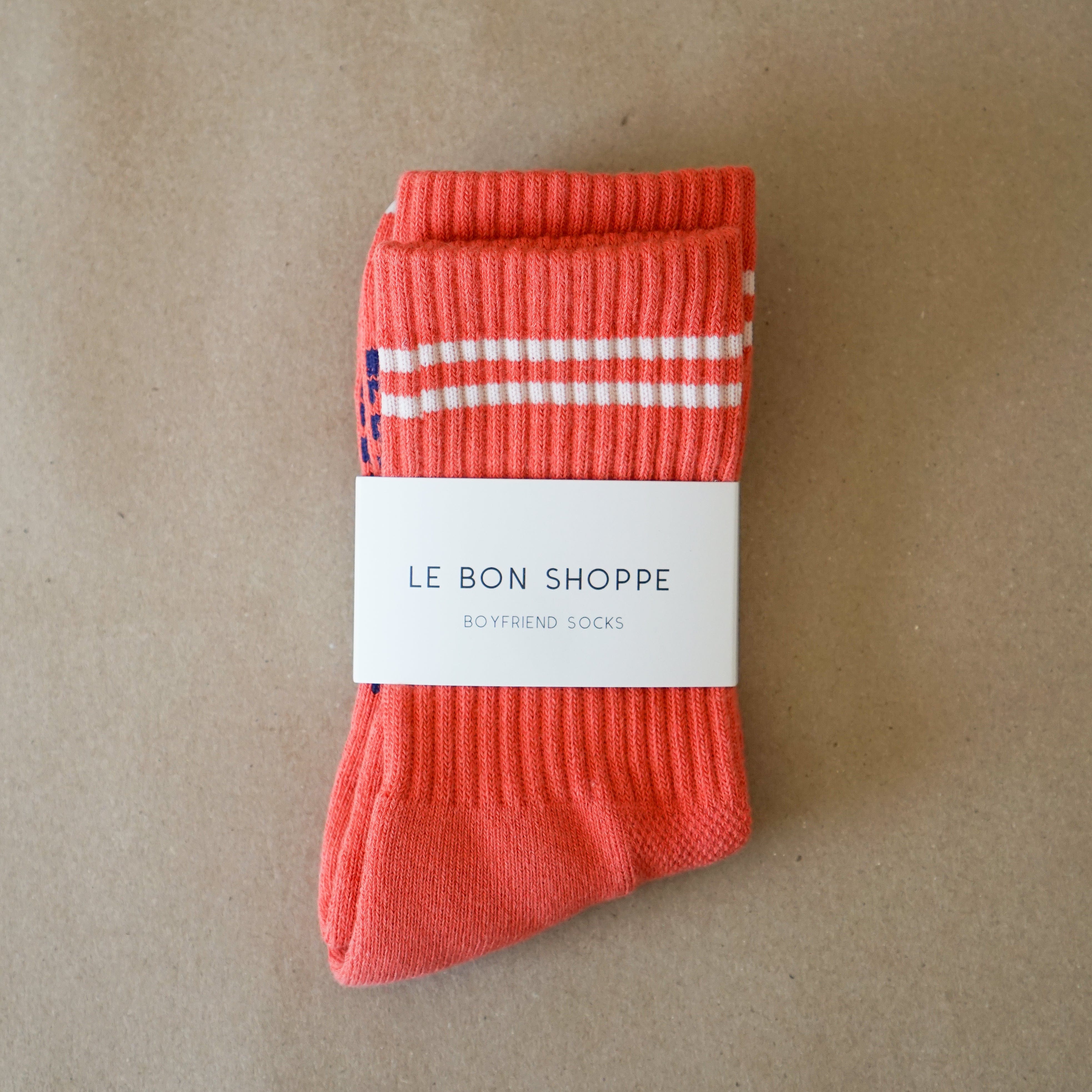 Le Bon Shoppe socks Coral Le Bon "Boyfriend" Socks