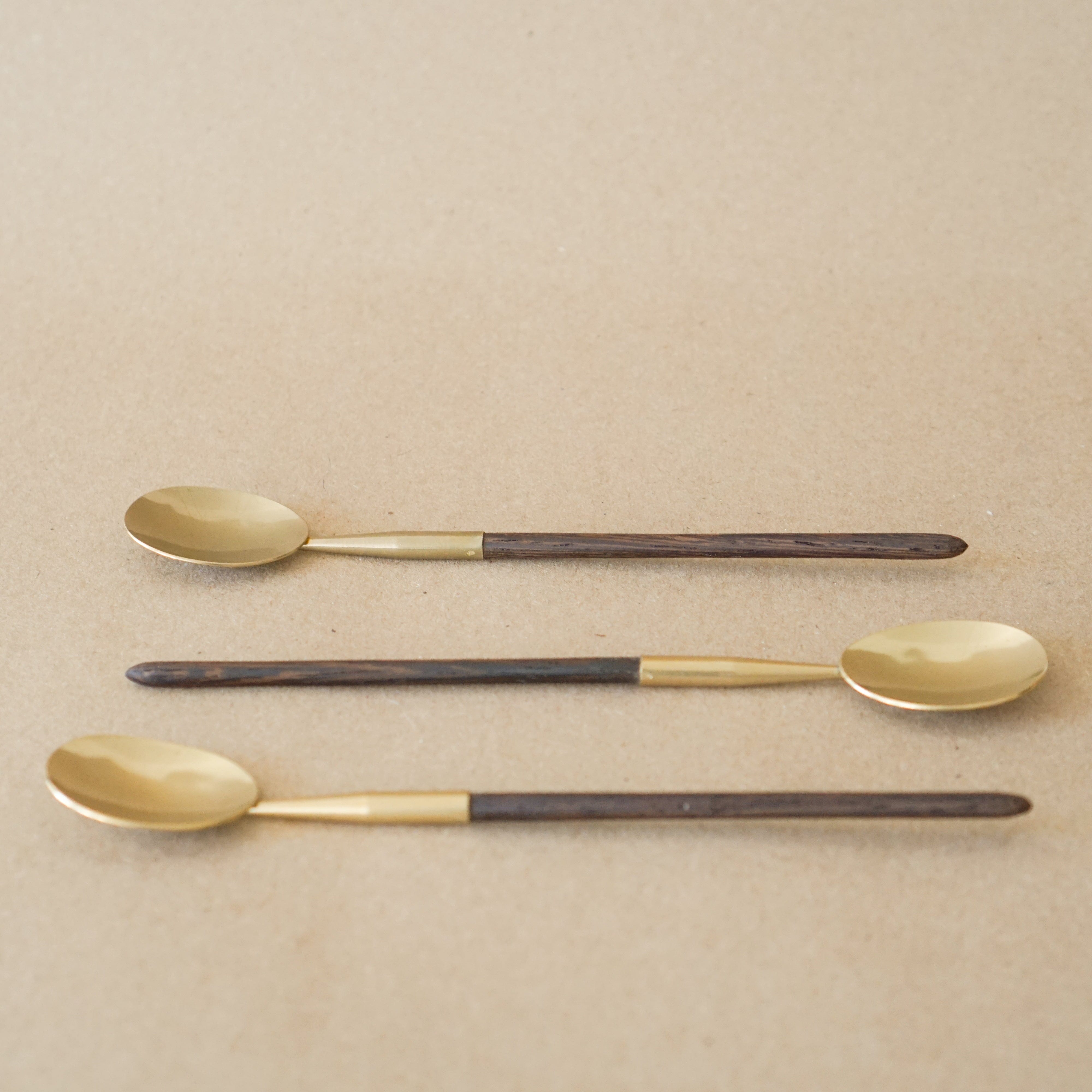 Lue Brass Spoons Brass Wood Handle Spoon