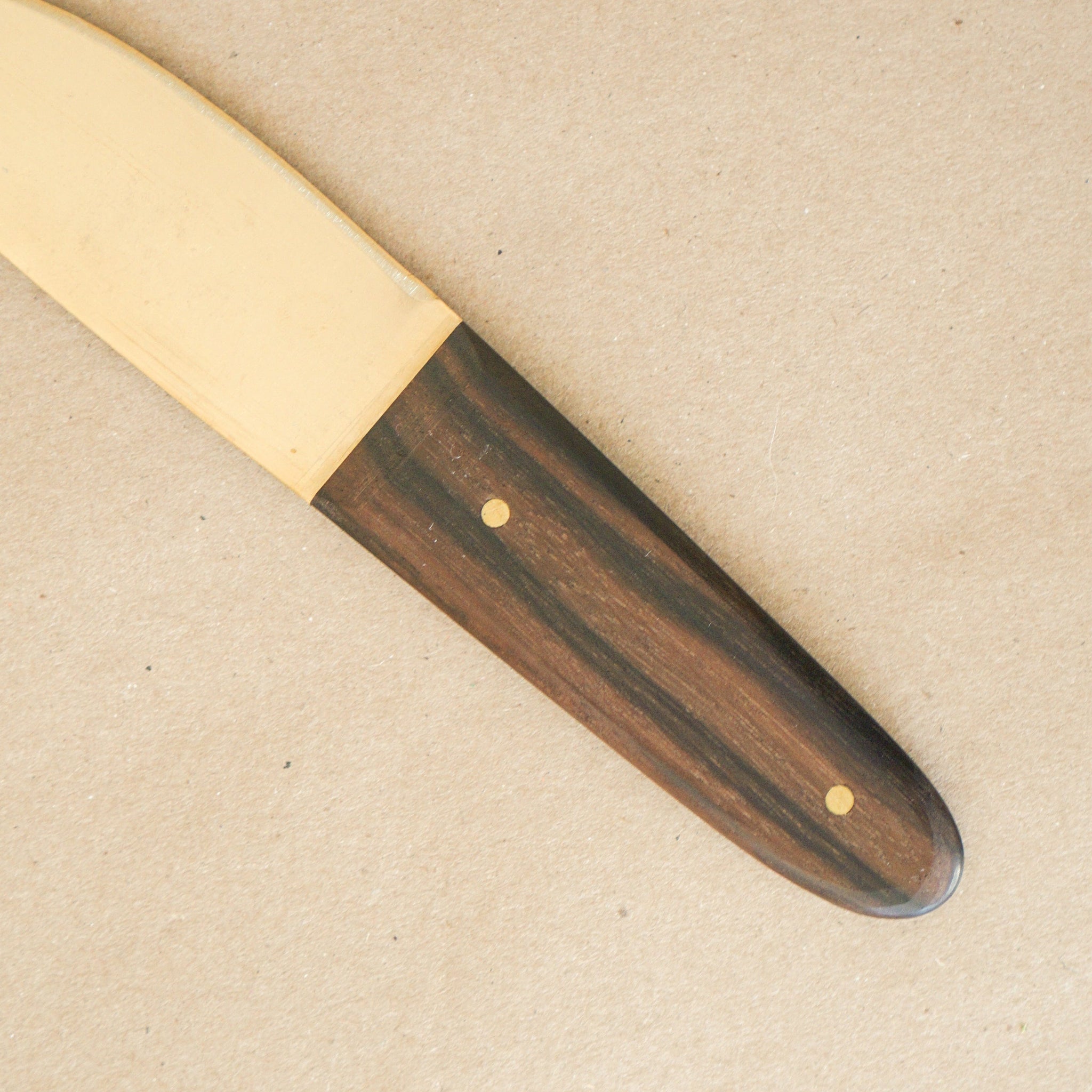 Lue Brass Table Knives Large Wood Handled Cheese Knife