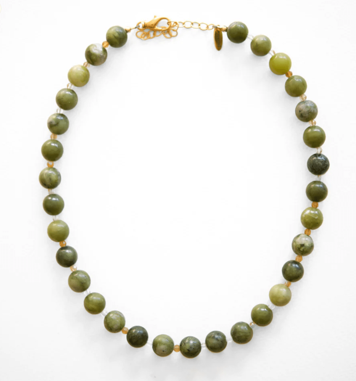 Made by Rooni Jewelry Olive Jade + Citrine Made by Rooni Gemstone Necklace