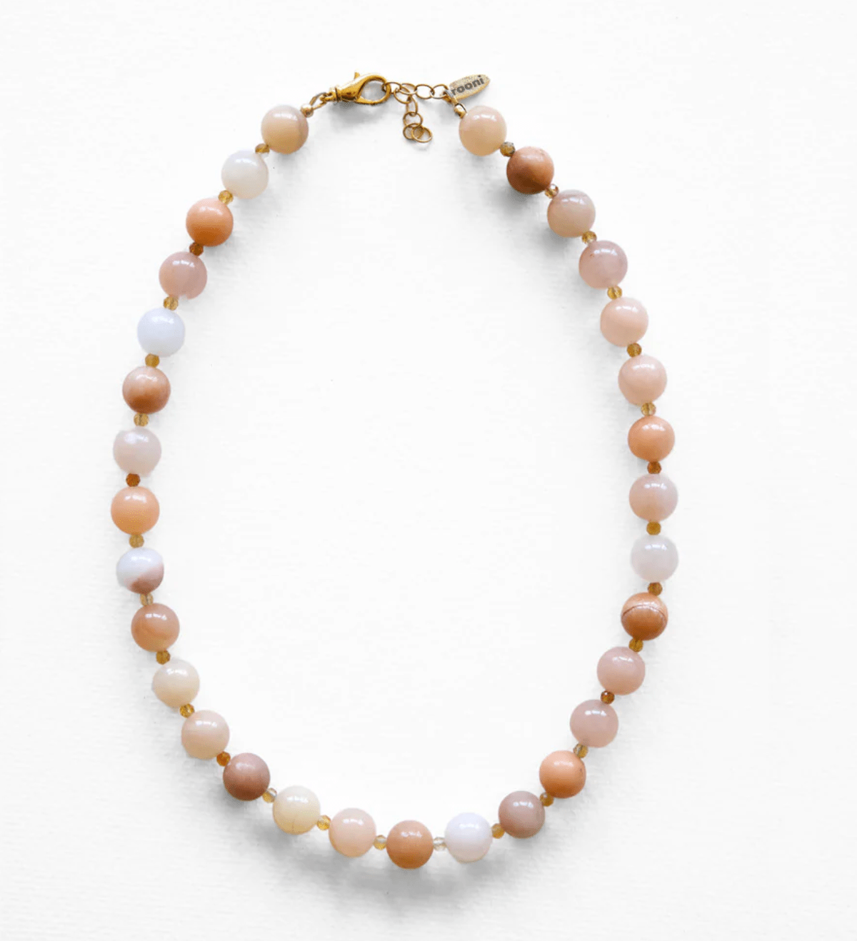 Made by Rooni Jewelry Sunstone + Moonstone + Citrine / Large Made by Rooni Gemstone Necklace