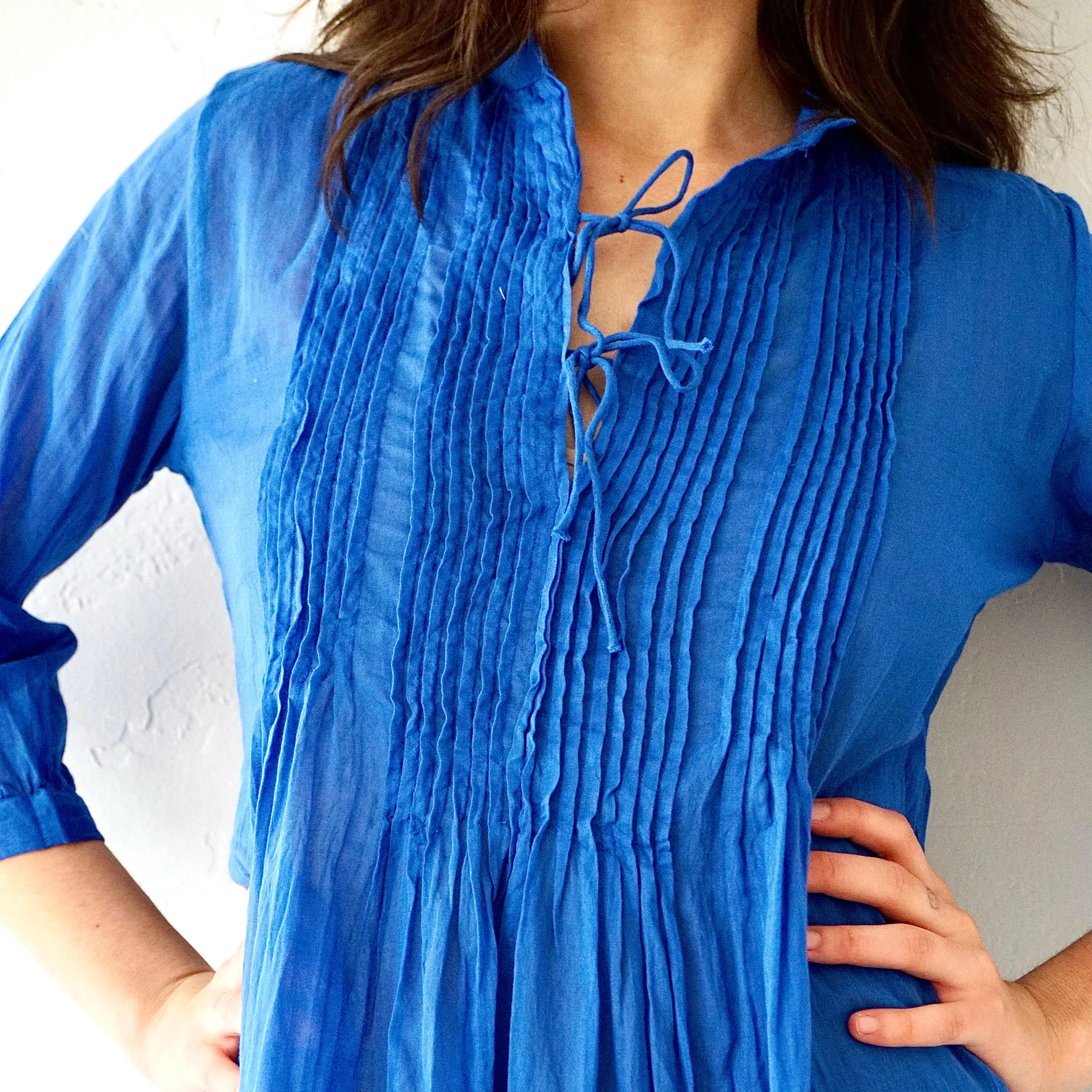 MATTA Apparel & Accessories Aditi Cotton Gauze Dress from Matta NY - Cobalt