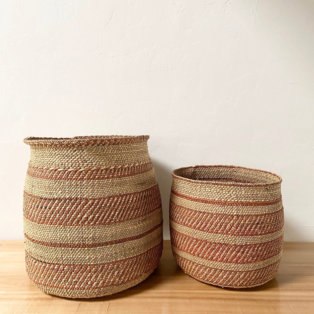 MBare Ltd Decor Medium Striped Iringa Basket