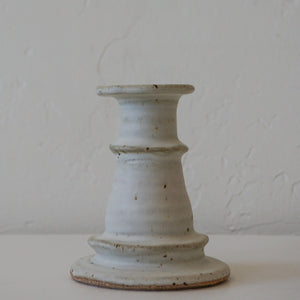 MH Ceramics Decor Small Temple Candlesticks - Milky