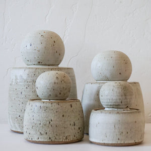 MH Ceramics Decor Stash Jars - Milky