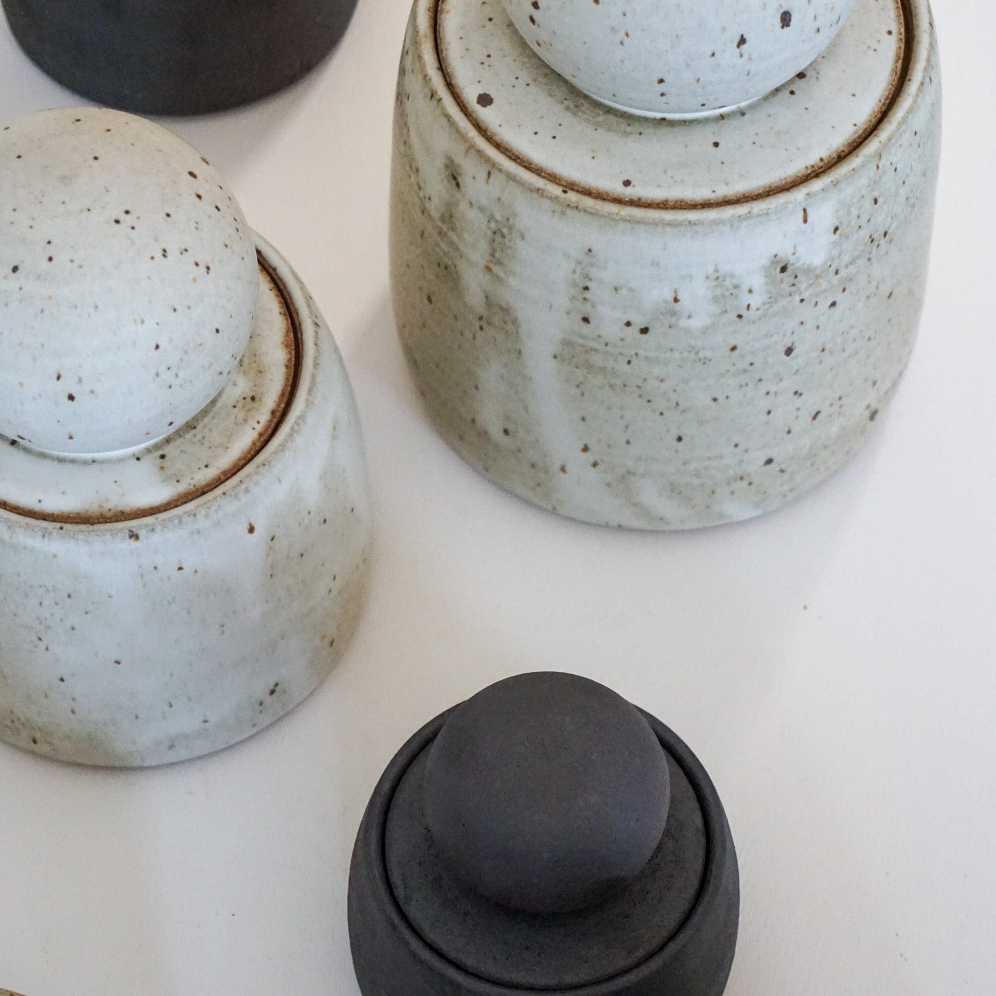 MH Ceramics Decor Stash Jars - Milky