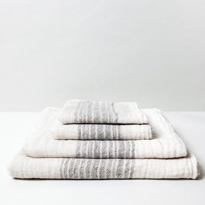 Morihata Linens, Double-Sided Towels- Striped in 3 Sizes