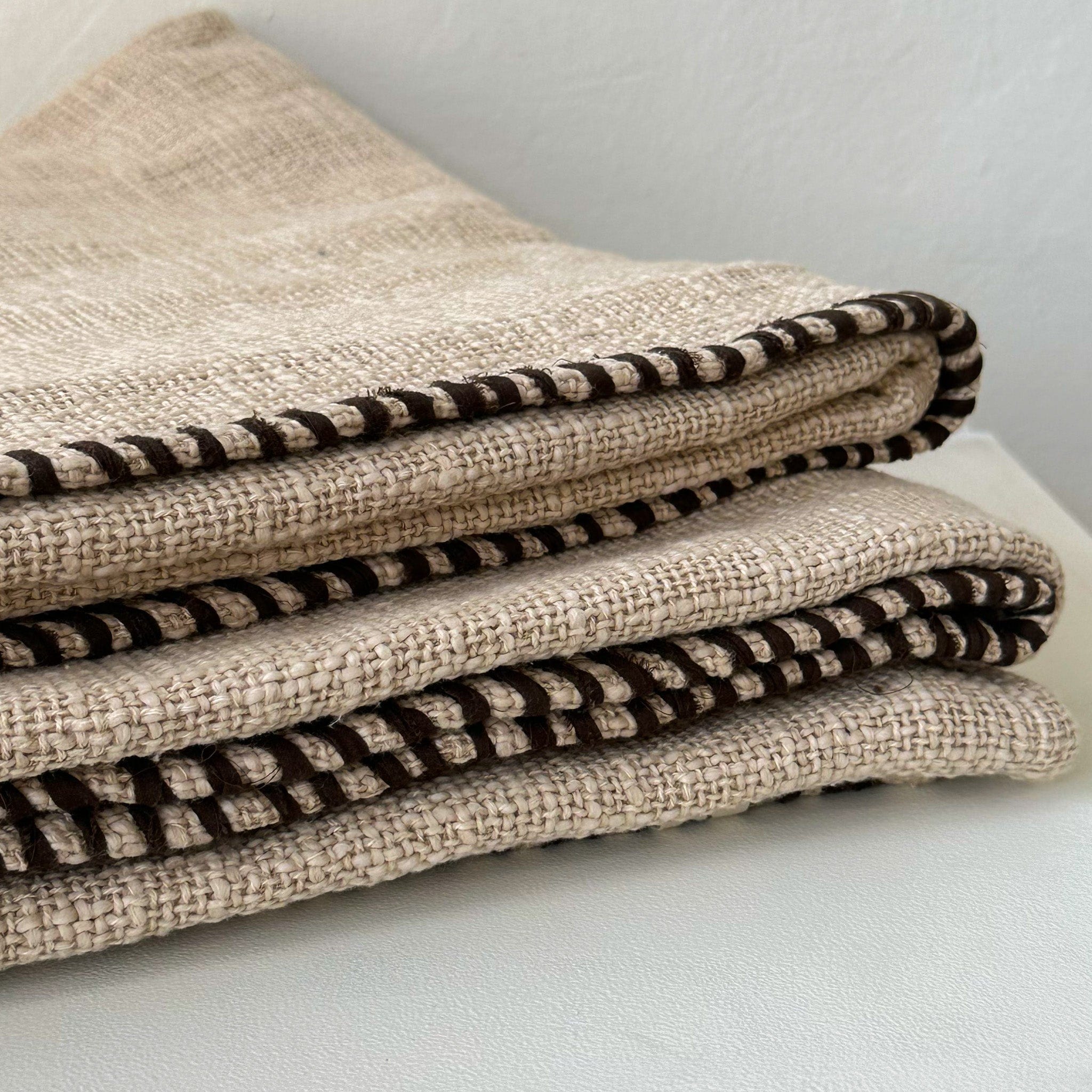 Neem Linens & Bedding Altai Blanket in Burnt Natural 84 x 84 by Neem