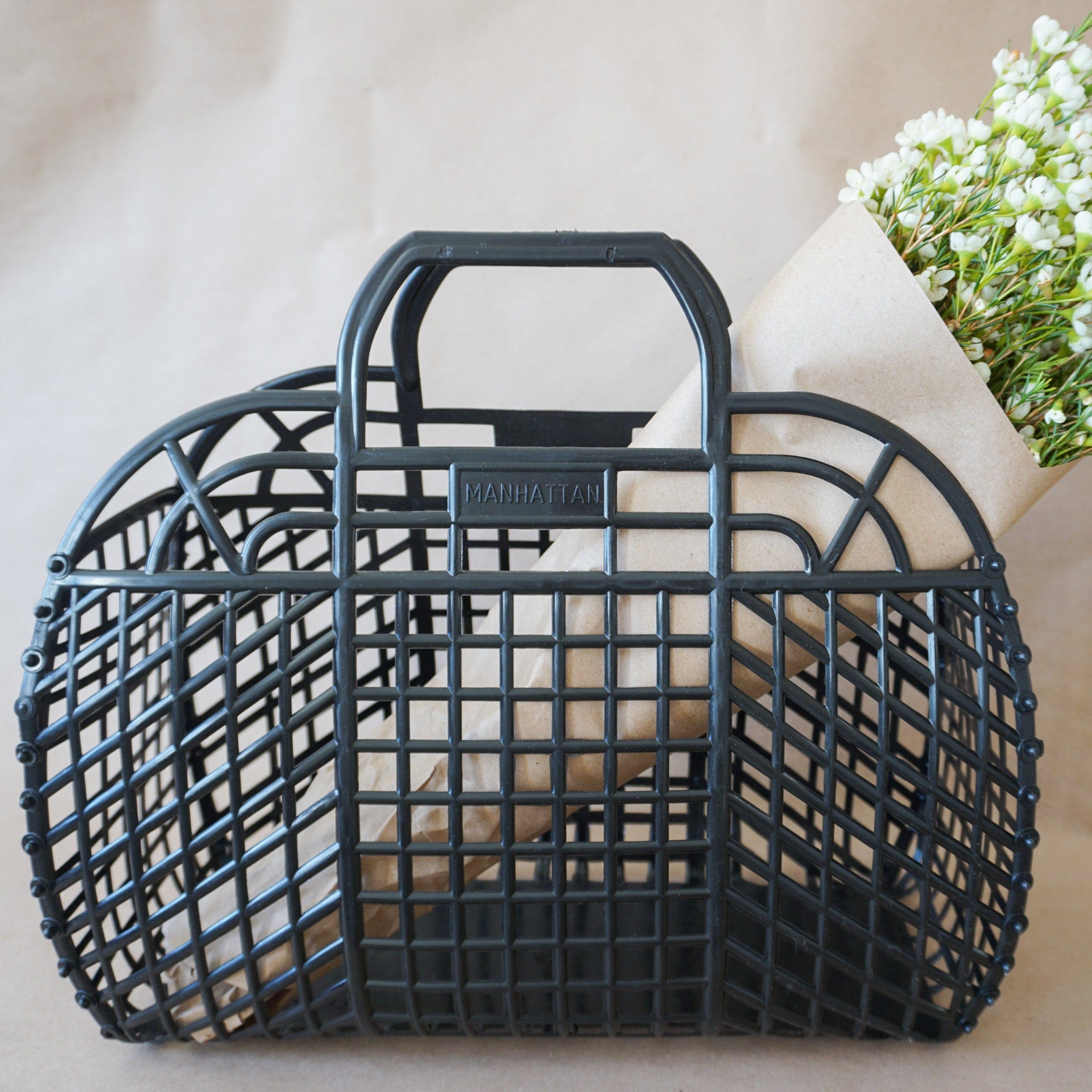 Ok-International Containers/ Vases/Baskets/Trays Collapsable Carryall Basket w/ Handles