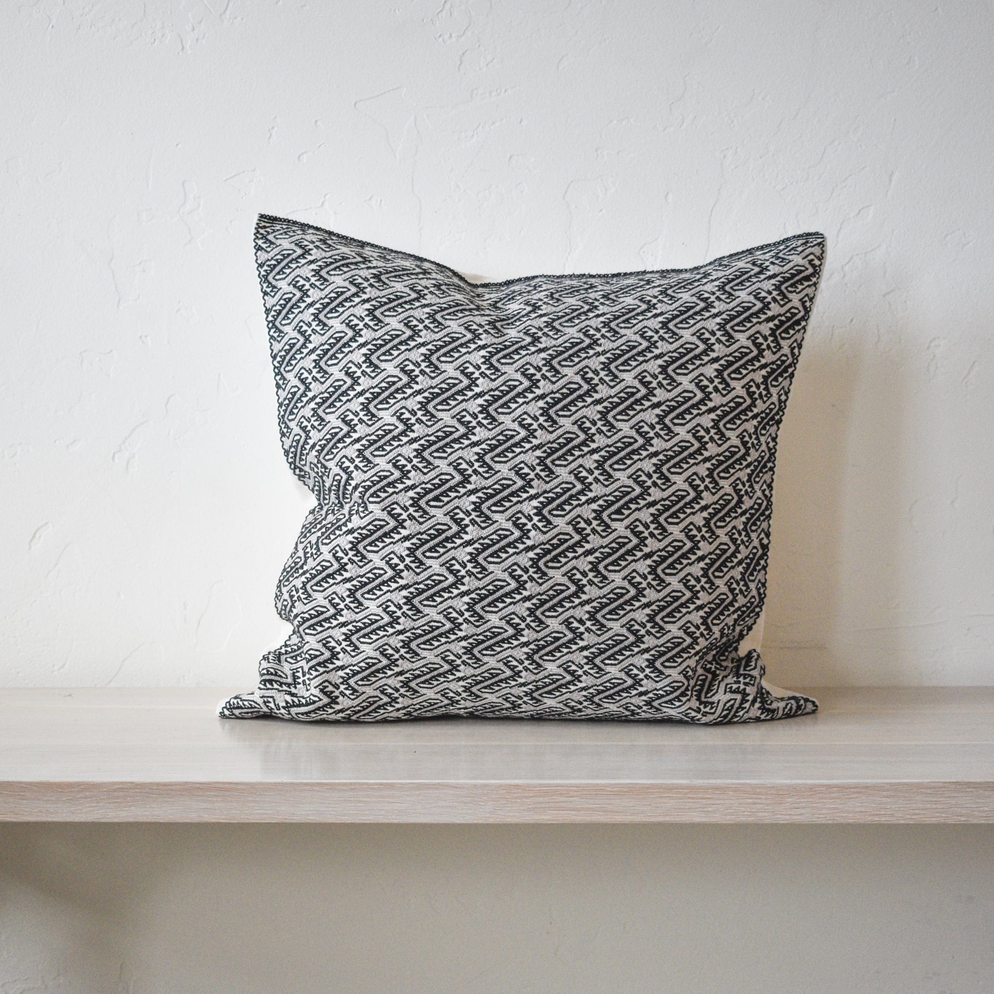 ONORA Linens, Decor Black White and Grey Brocade Pillow