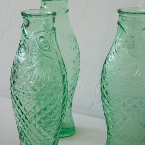 serax Kitchen Bottle Fish Vase - Green by Paola Navone