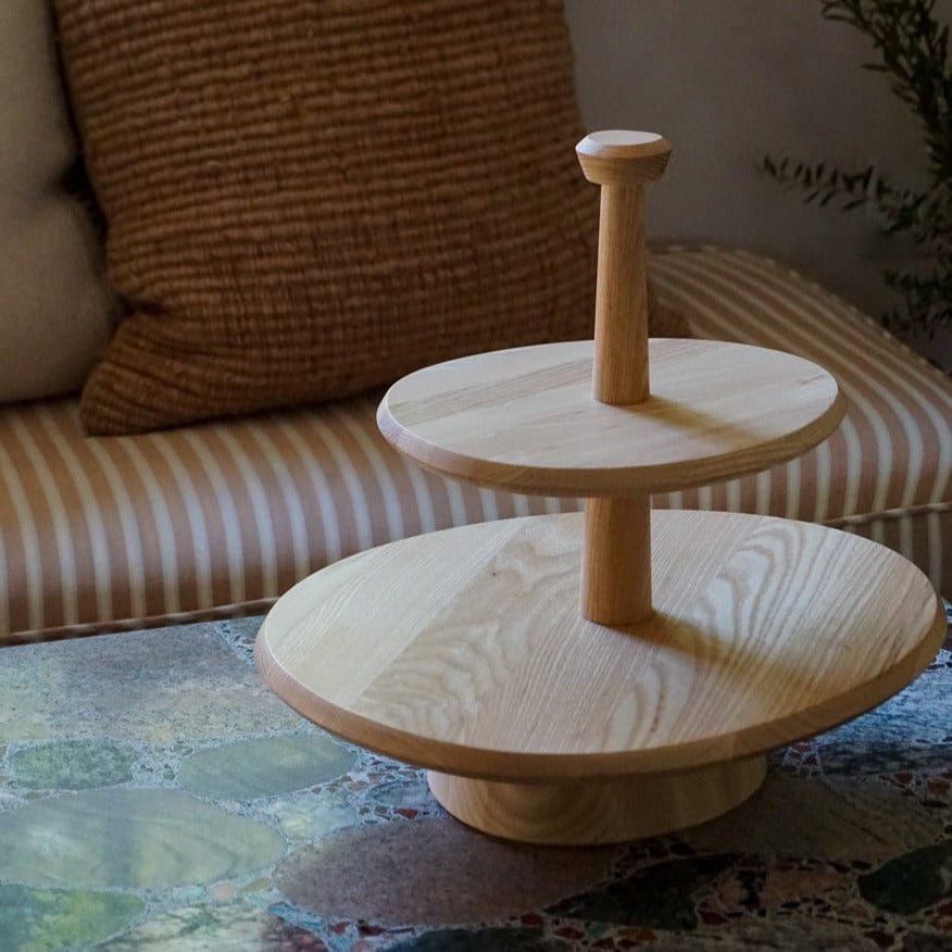 serax Kitchen Two Tier Cake Stand in Natural by Kelly Wearstler