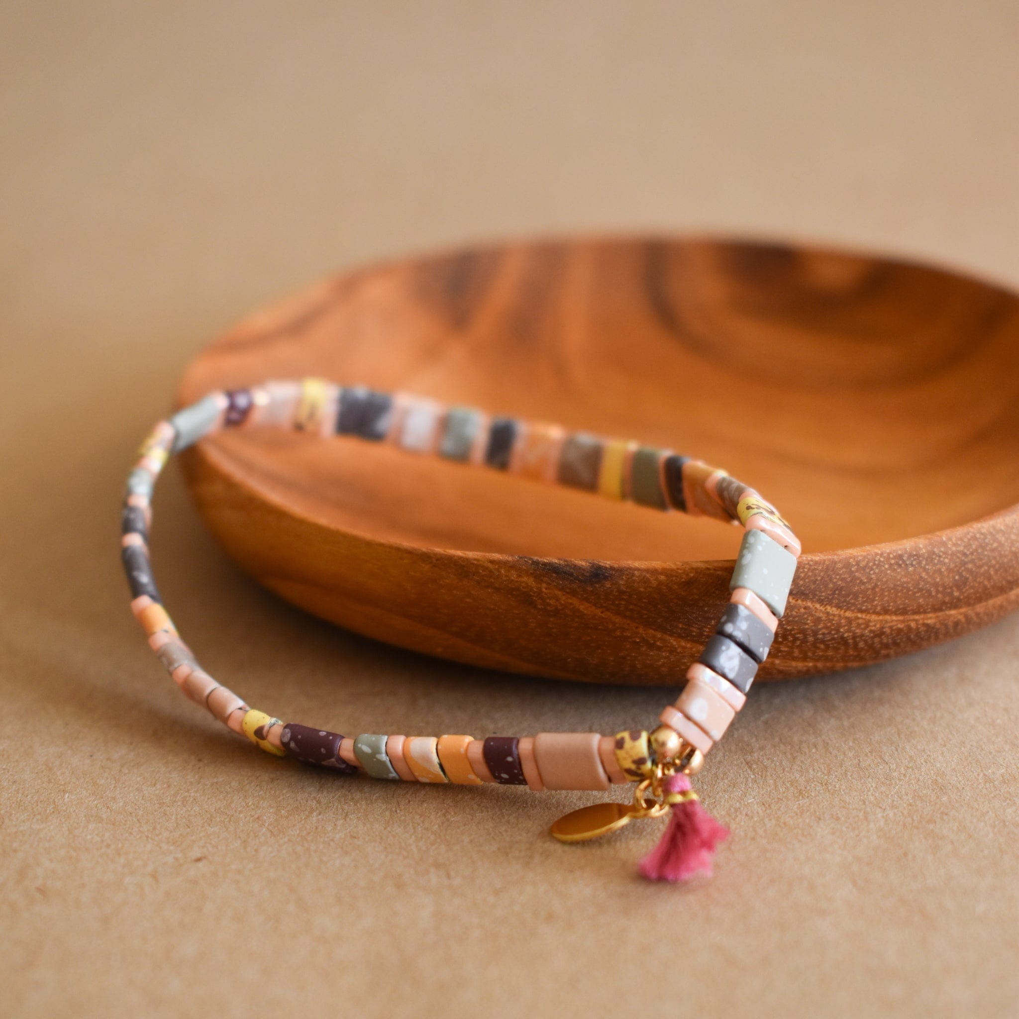 shashi Jewelry Earthtone Tilu Beaded Bracelet