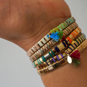 shashi Jewelry Pastel Rainbow Tilu Beaded Bracelet