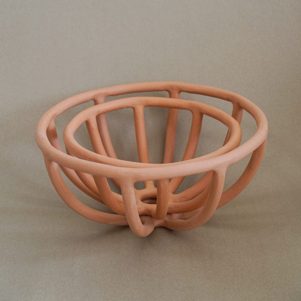 SIN Decor Terra / Medium Prong Bowl in Terracotta | Virginia Sin