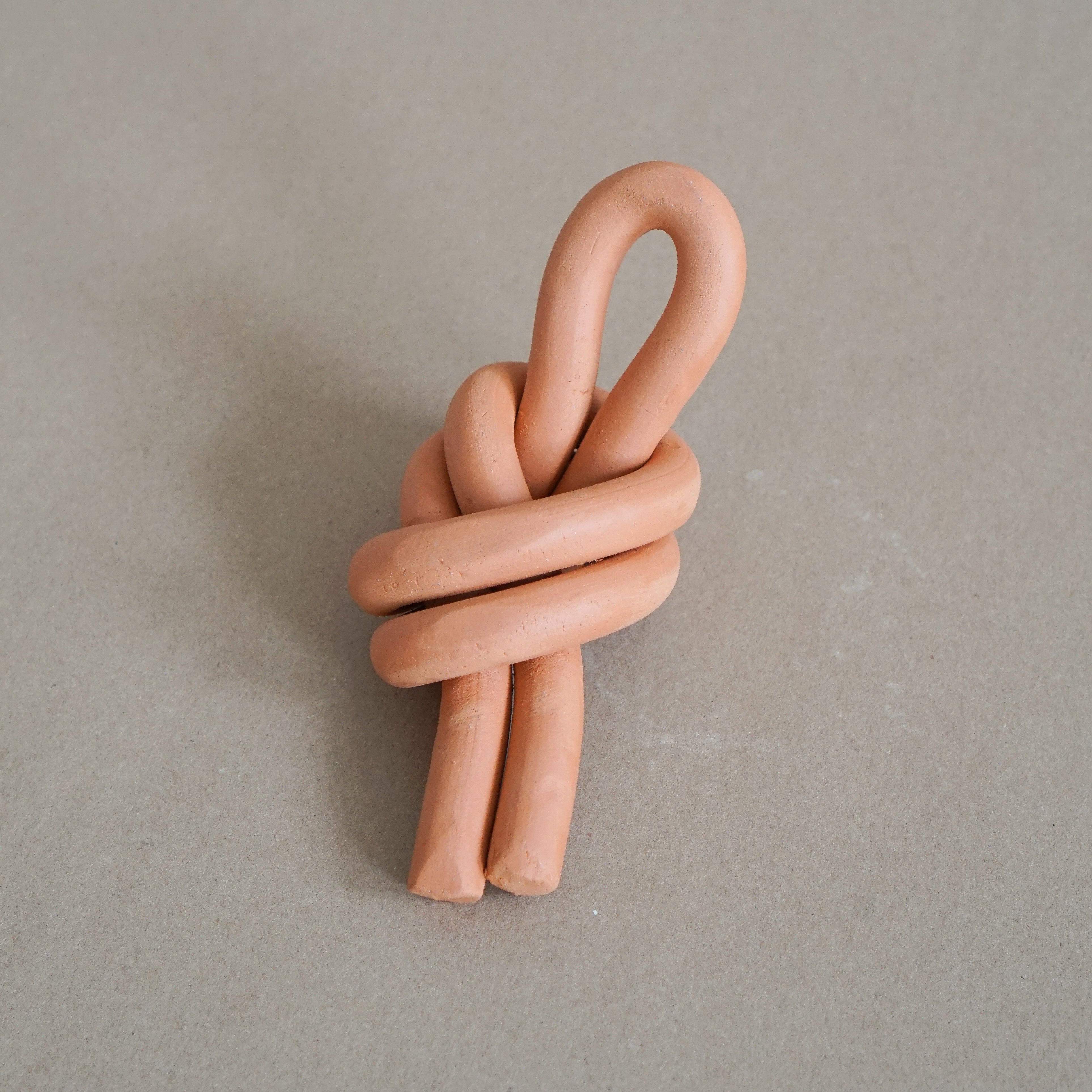 SIN Decorative Objects Terracotta Overhand Ceramic Knot | Virginia Sin