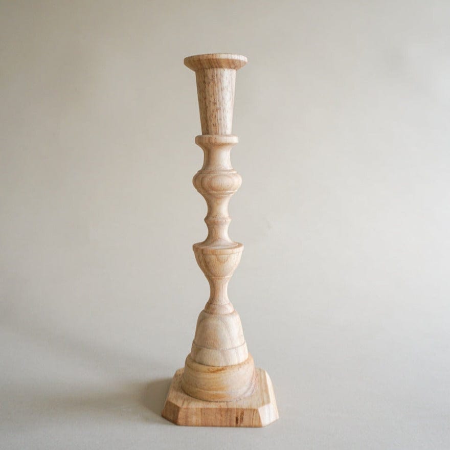 Sir/Madame Candle Holders Medium Wood Taper Candle Holders