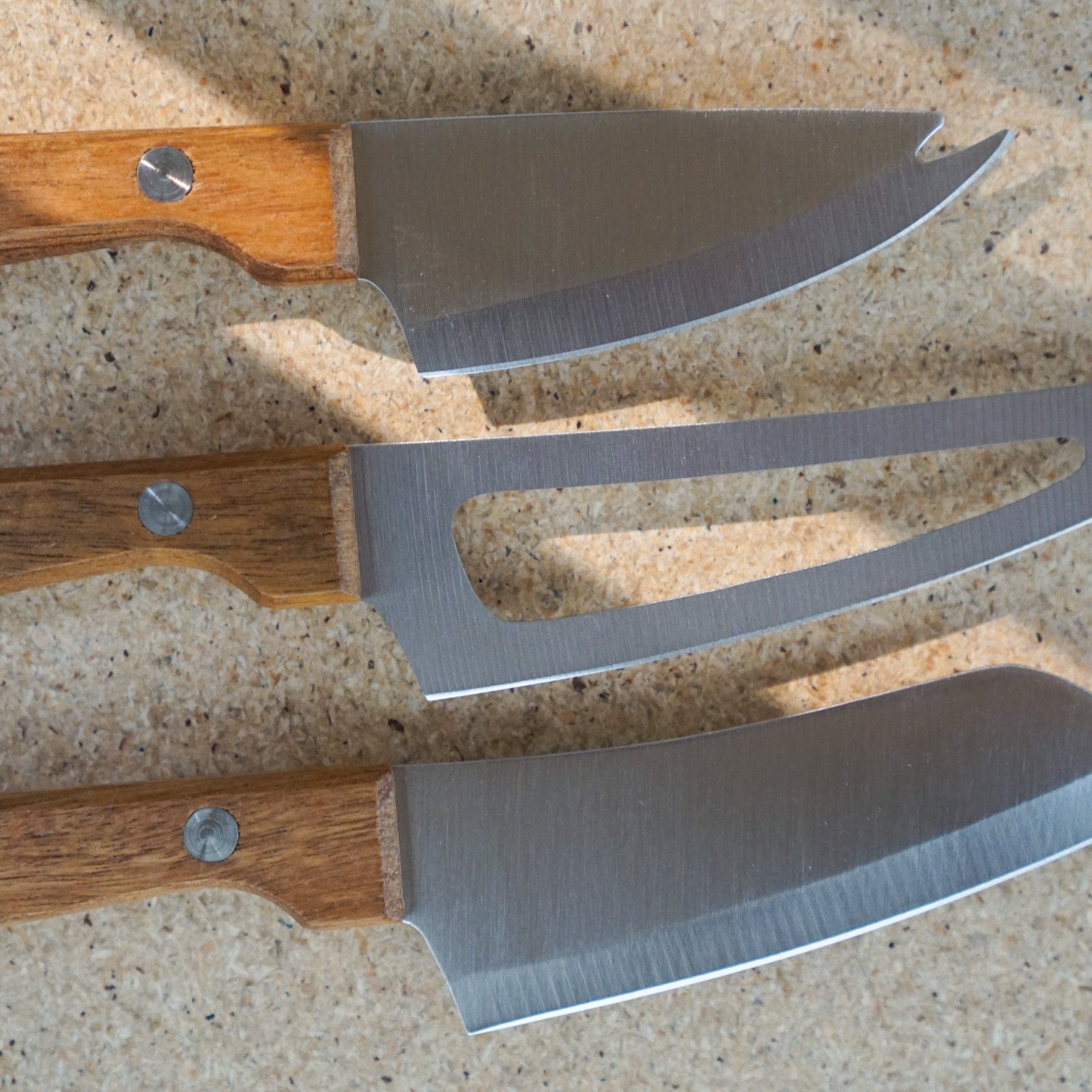 Society of Lifestyle Kitchen Acacia Wood and Stainless Steel Knifes - Sold Individually