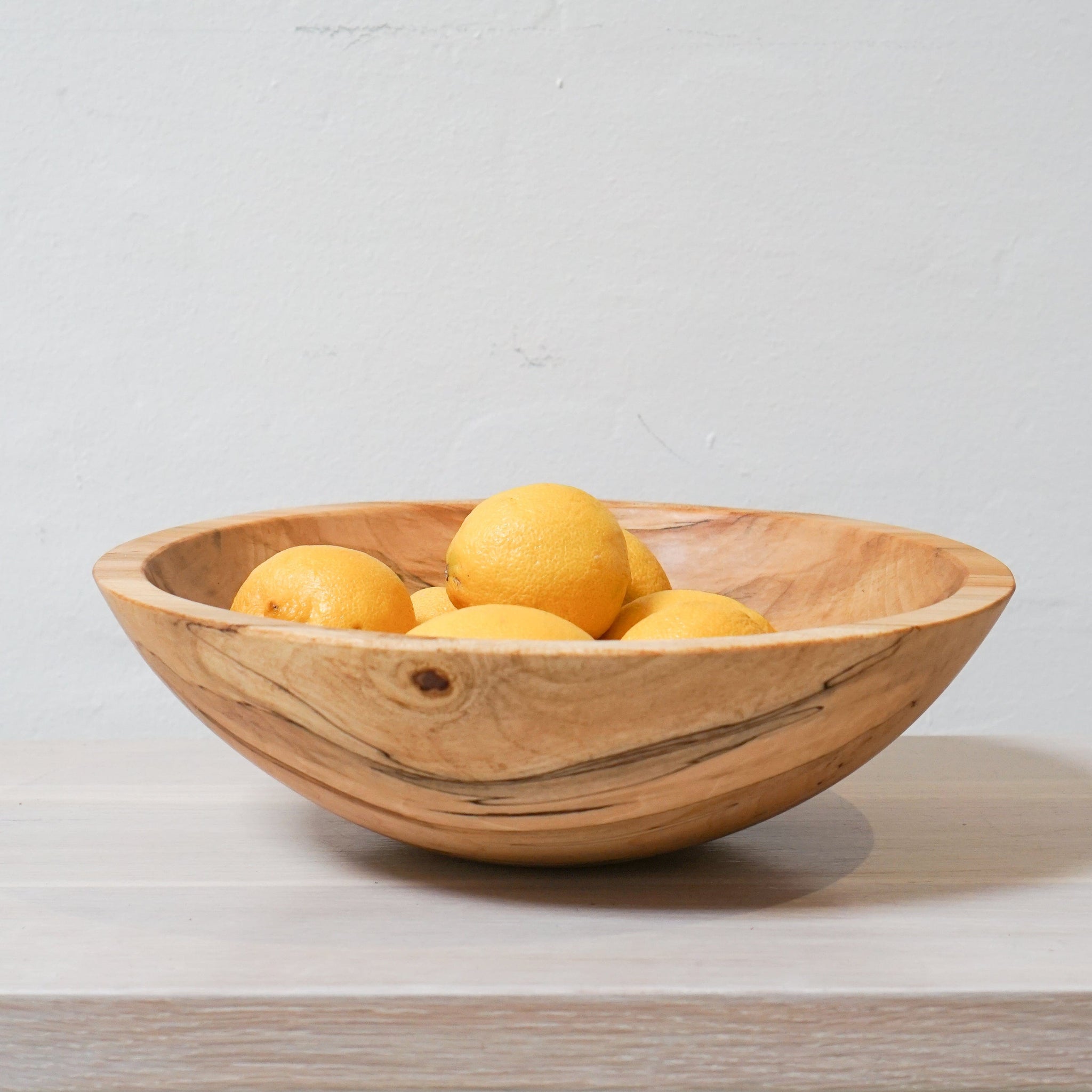 Spencer Peterman Bowls Spalted Maple Round Salad Bowl - 13"