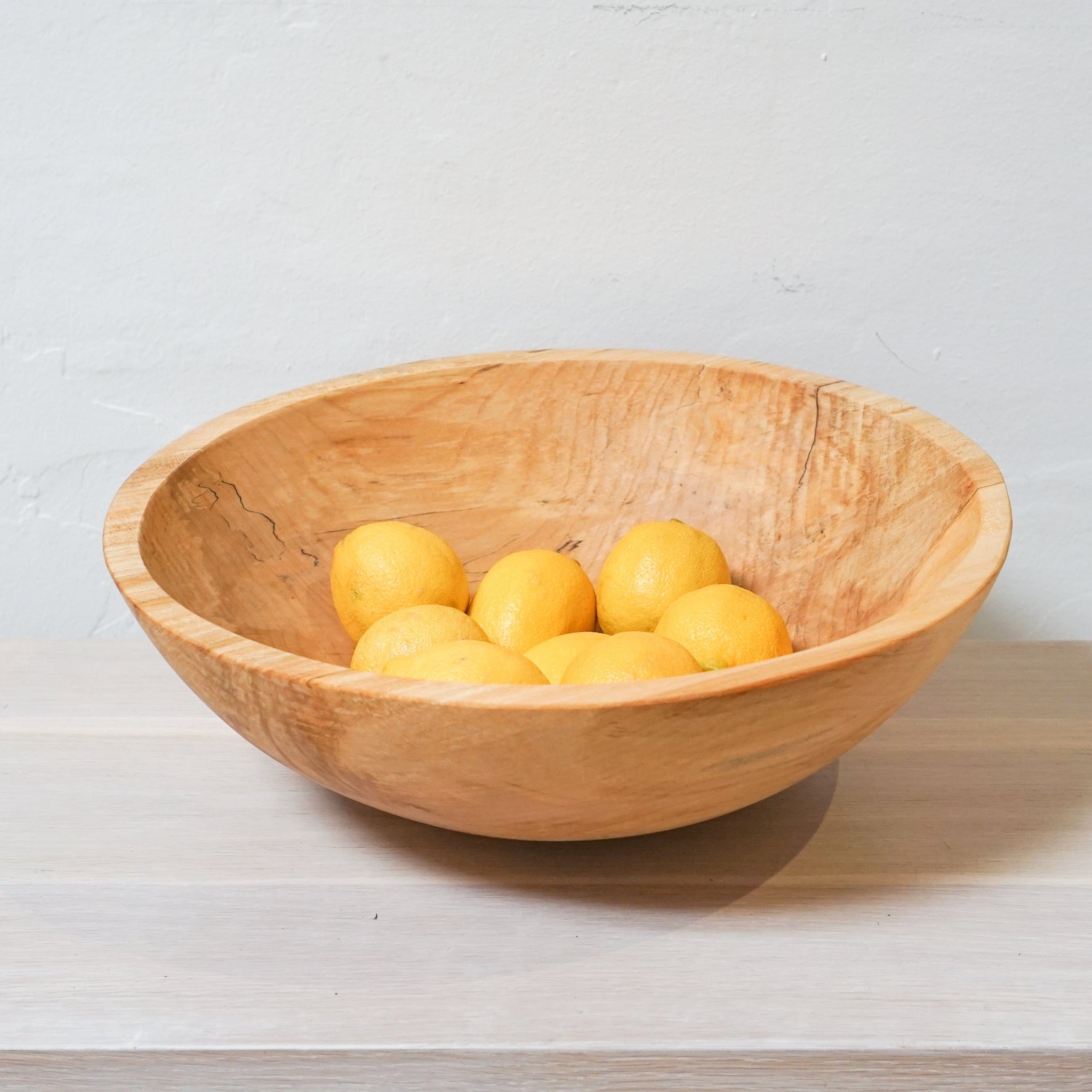 Spencer Peterman Bowls Spalted Maple Round Salad Bowl - 15"