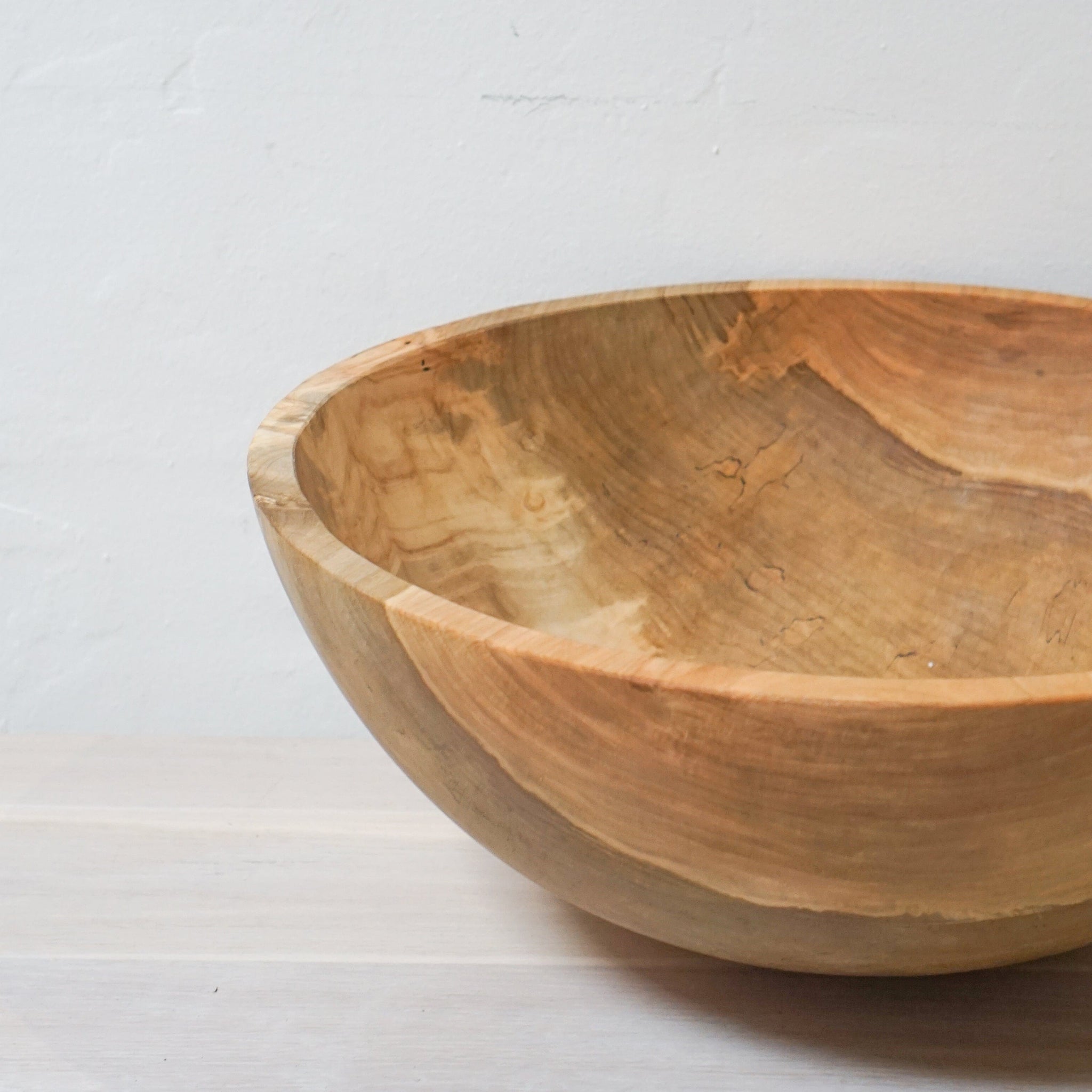 Spencer Peterman Bowls Spalted Maple Round Salad Bowl - 21"