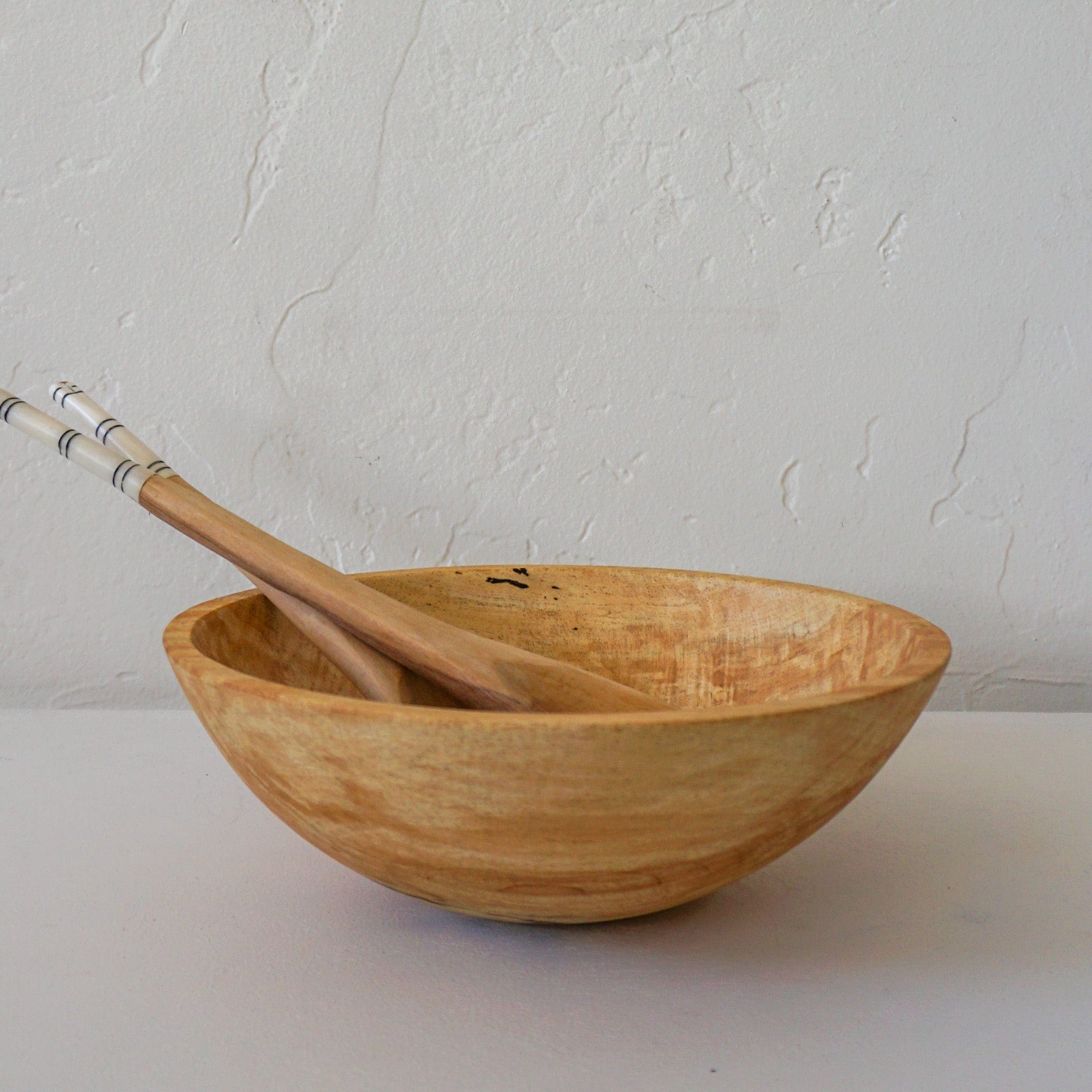Spencer Peterman Kitchen & Dining Spalted Maple Round Salad Bowl - 10"
