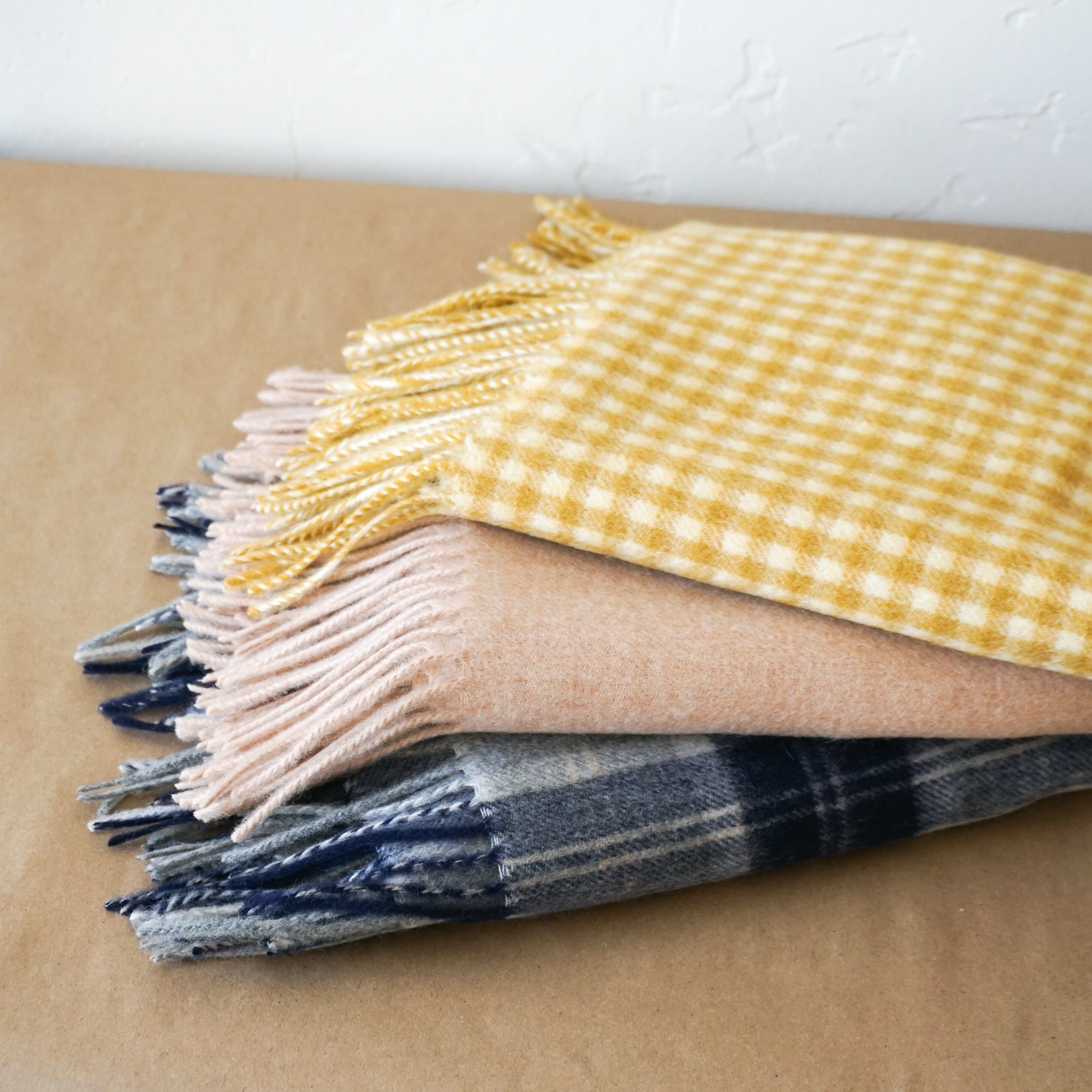 The Tartan Blanket Company Linens Softest Lambswool Baby Blanket - Blush