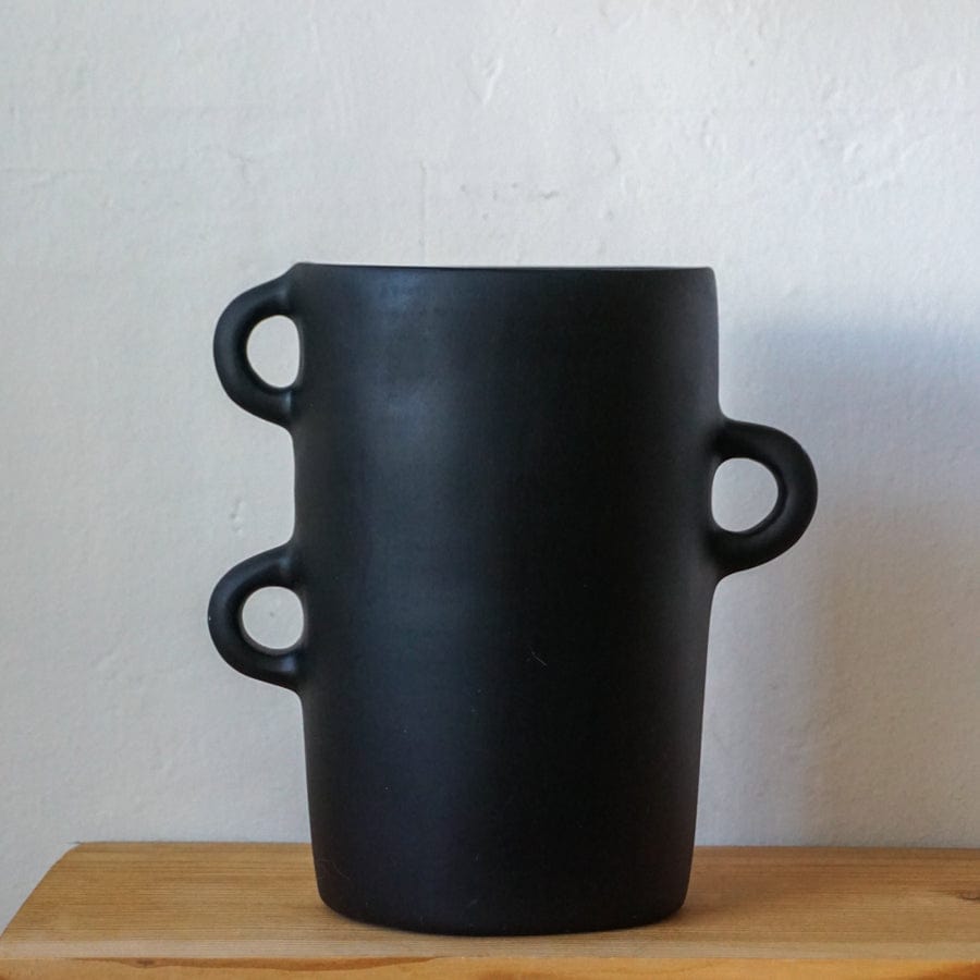TINA FREY Decor Black / Medium Loopy Vase by Tina Frey