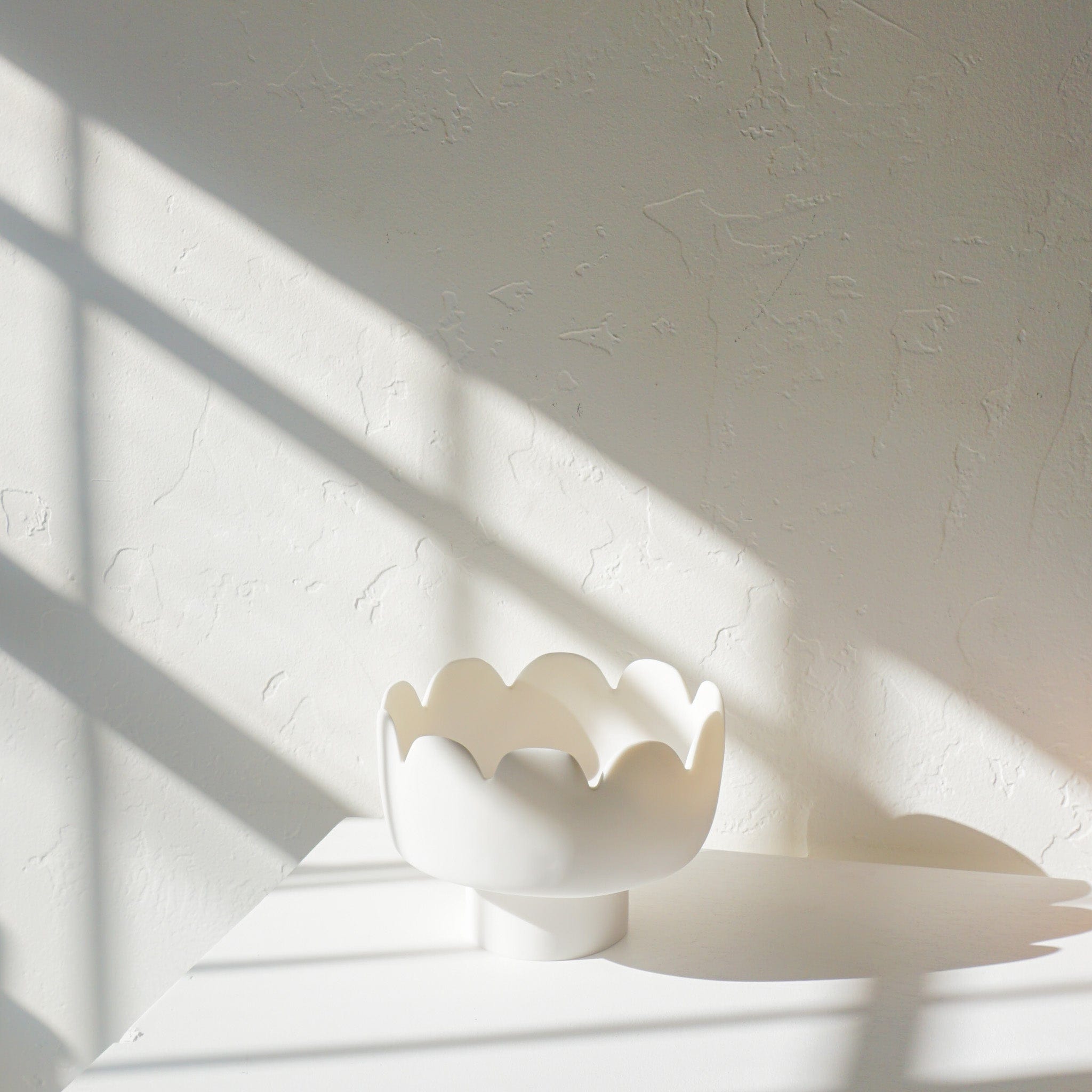 TINA FREY Kitchen White / Large Fleur Footed Bowl by Tina Frey