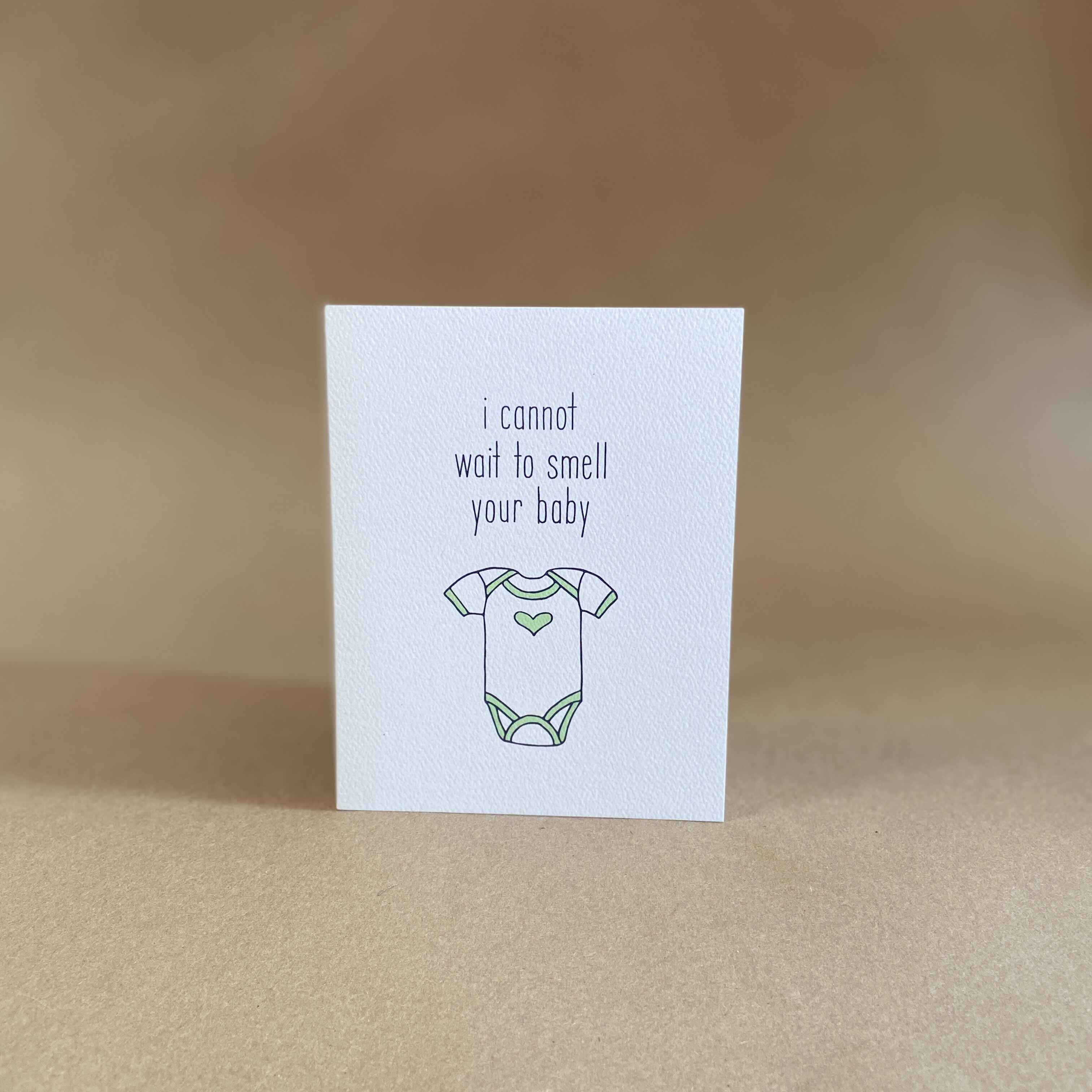 Tiny Hooray Stationery I Cannot Wait to Smell Your Baby Card