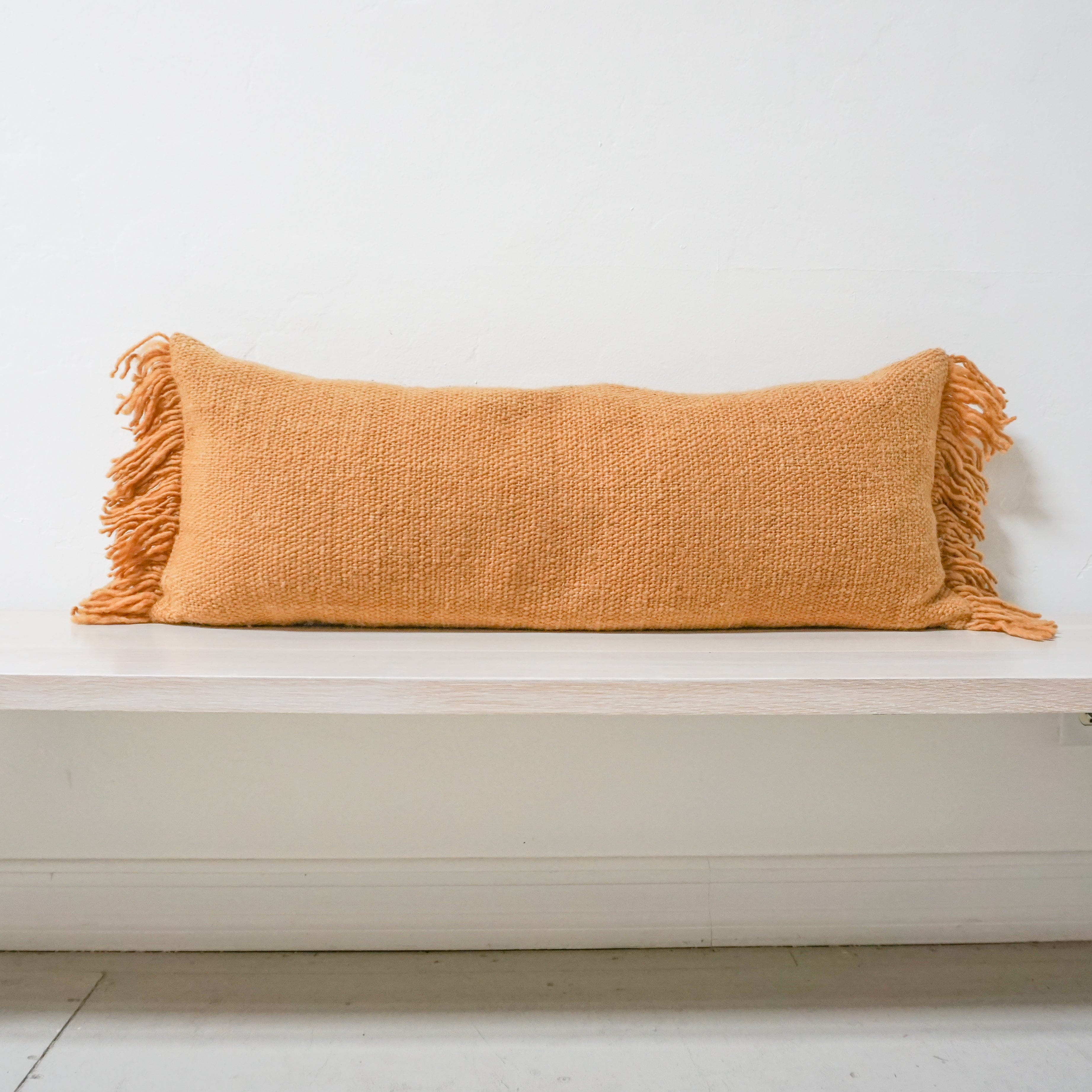 Treko Pillows Gold Moss Lumbar Pillow with Tassels by Treko