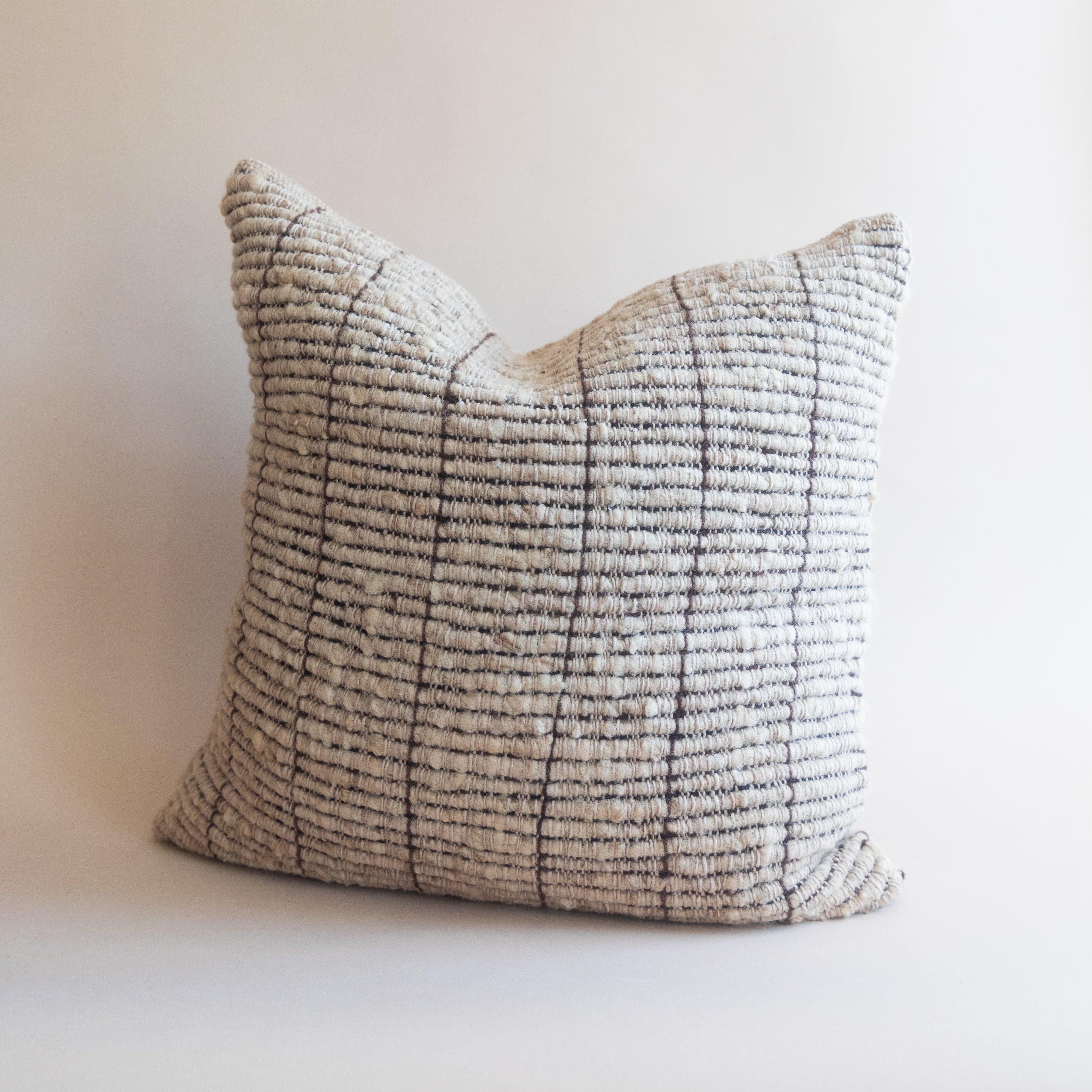 Treko Pillows Oatmeal/Brown / 26" x 26" Texturized Pillow by Treko