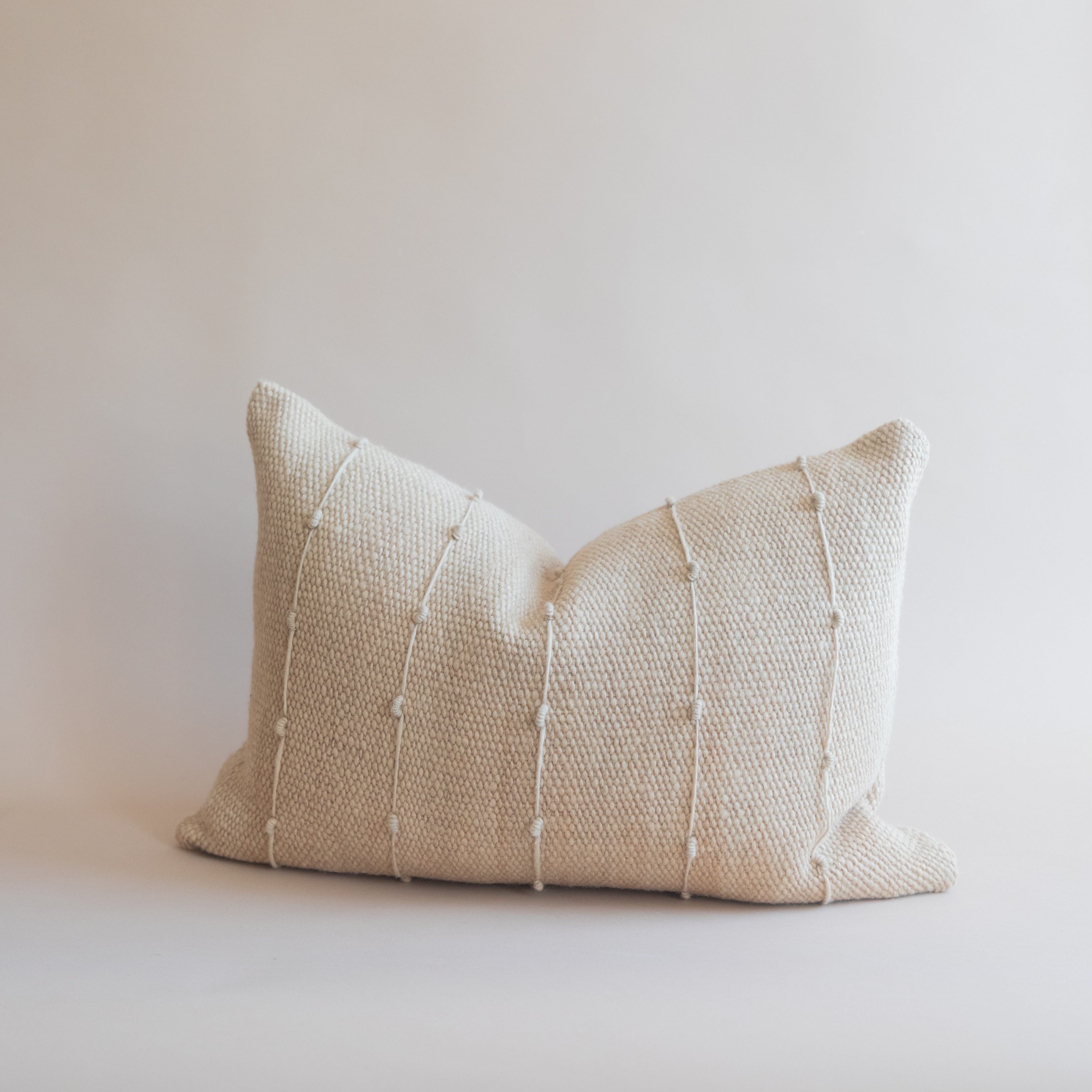 Treko Pillows Textured Stripes Pillow by Treko