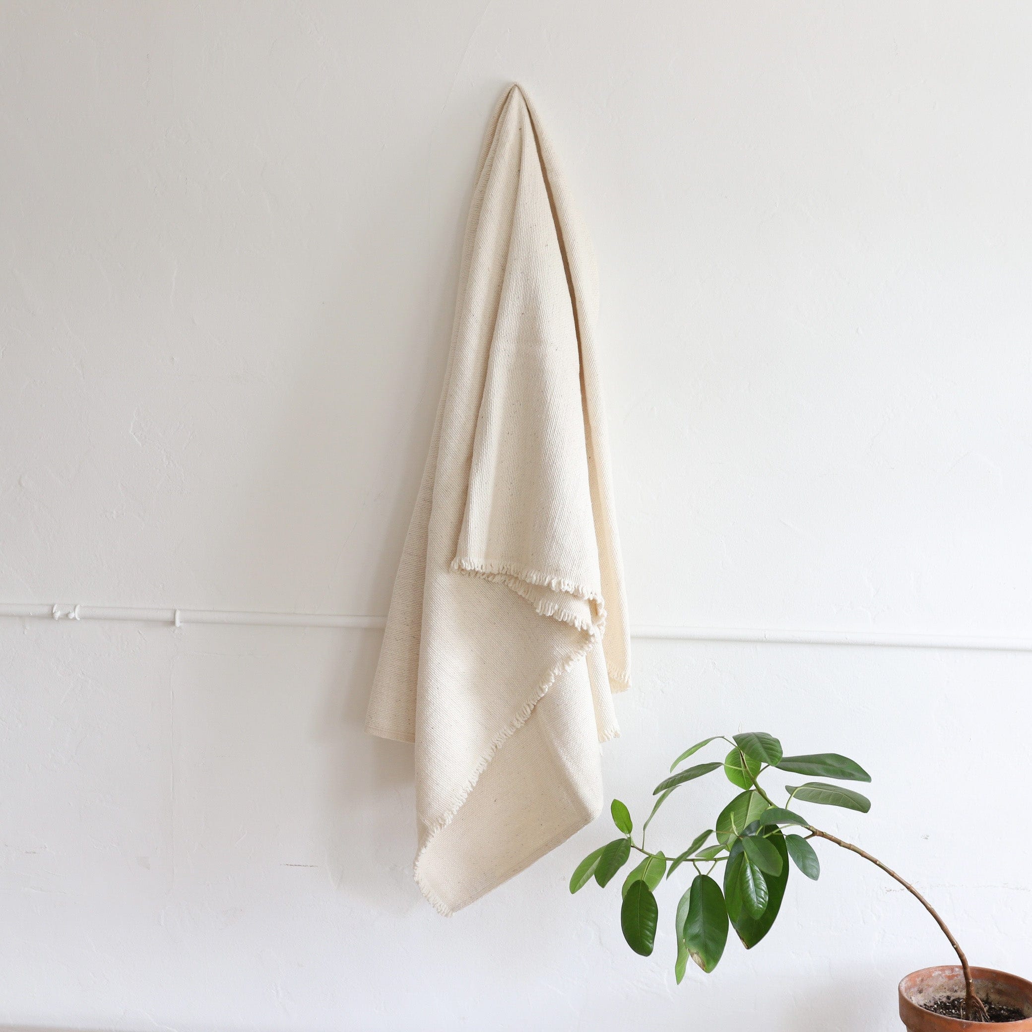 Under the Bough Linens Natural Poyvi Simple Cotton Throw