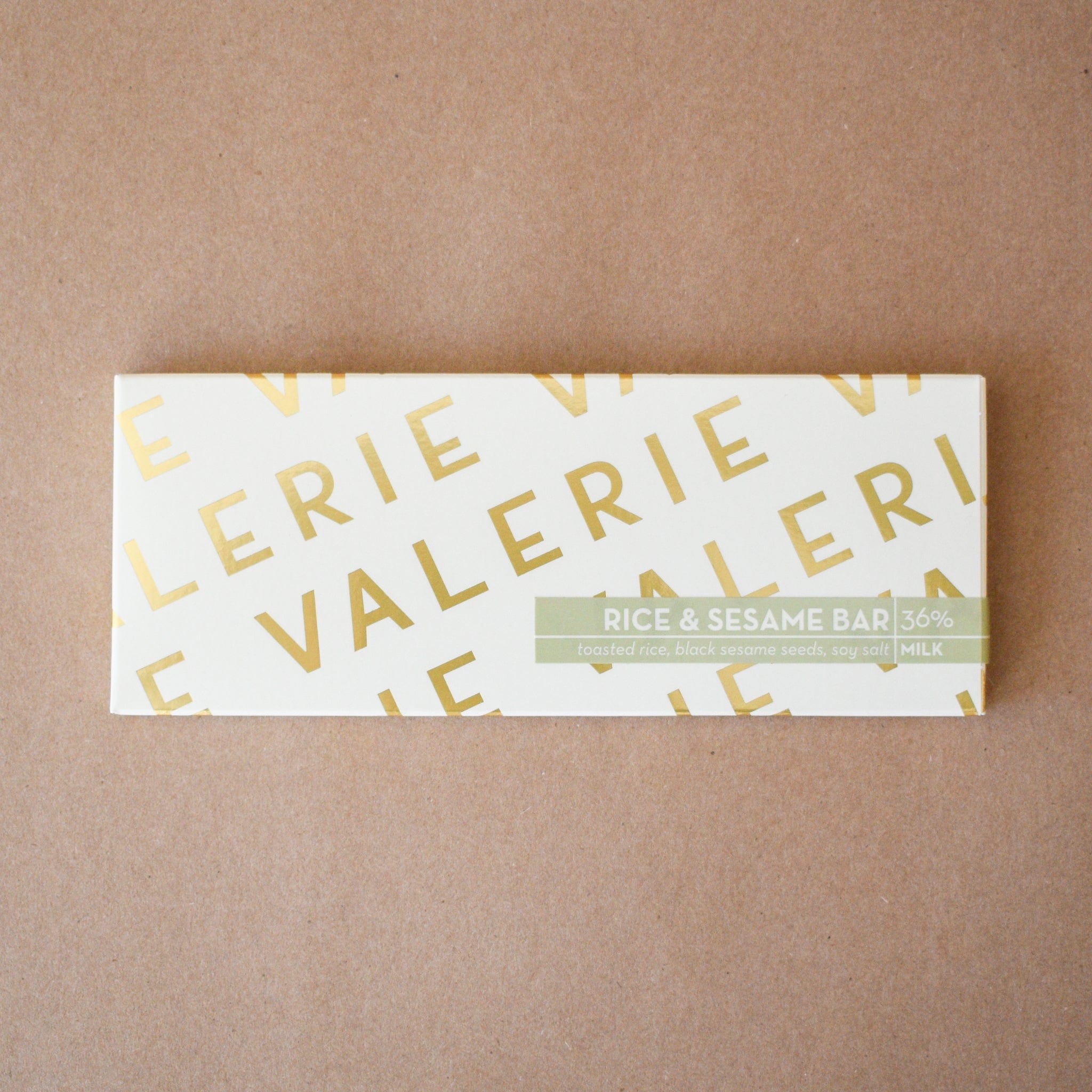 Valerie Confections Kitchen Rice & Sesame Chocolate Bar