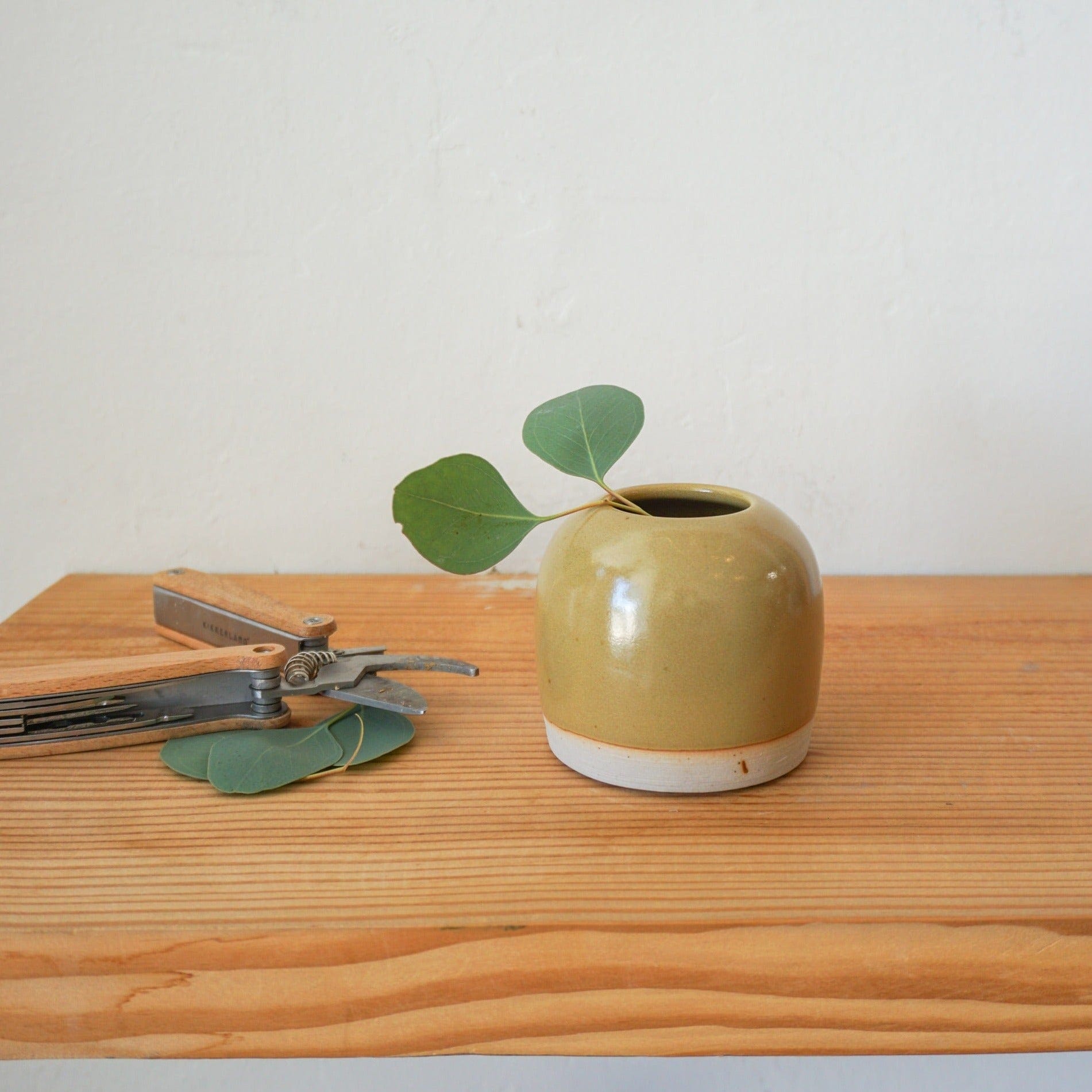 WRF Lab Decor WRF Ceramic Bud Vase in Mustard